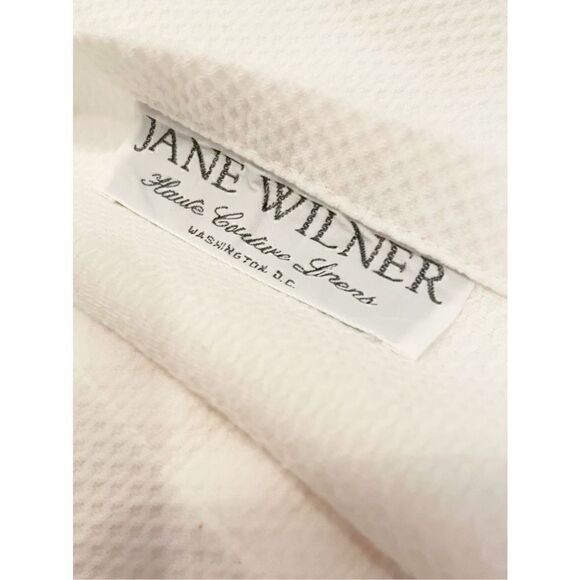 Jane Wilner Haute Couture Linens European Pillow Sham Cotton Pique Monogrammed - Picture 5 of 5
